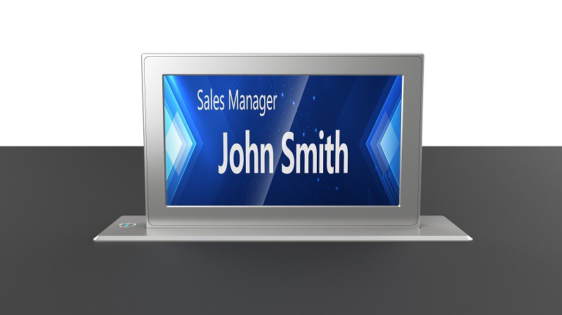 Motorized Retractable Dual-sided Nameplate